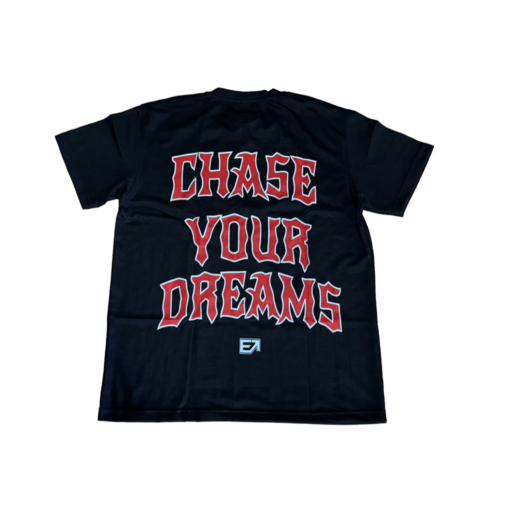 Escaped Black and Red Chase Your Dreams Tee