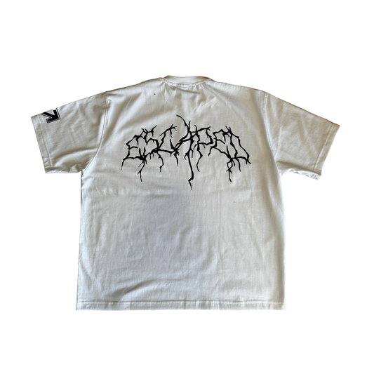Escaped Black & White Scream Tee (Boxy Fit)