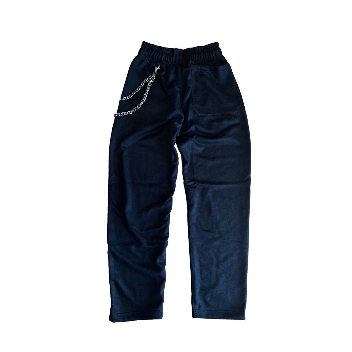 Escaped Black Sweatpants with Pocket Chain