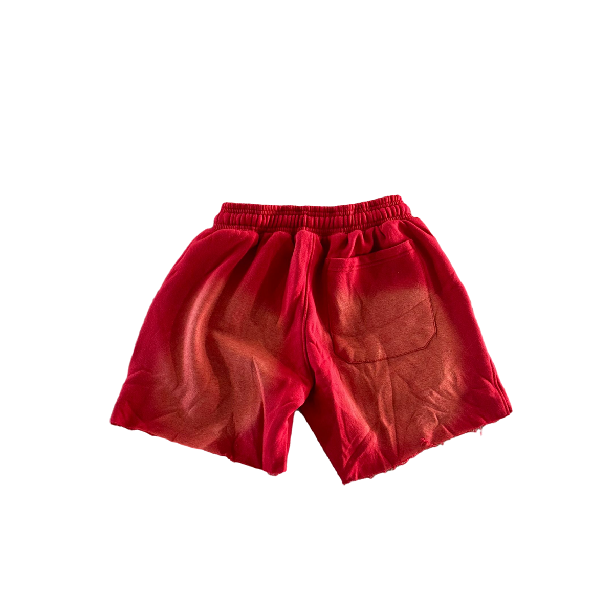 Escaped Red Acid Wash "27" Shorts