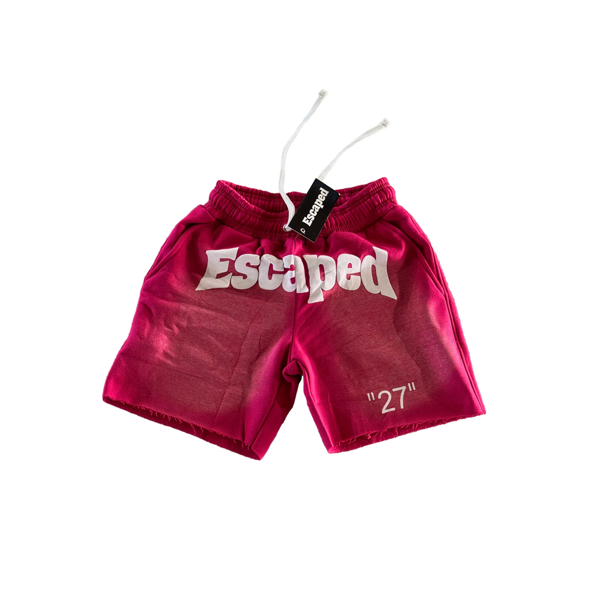 Escaped Pink Acid Wash "27" Shorts