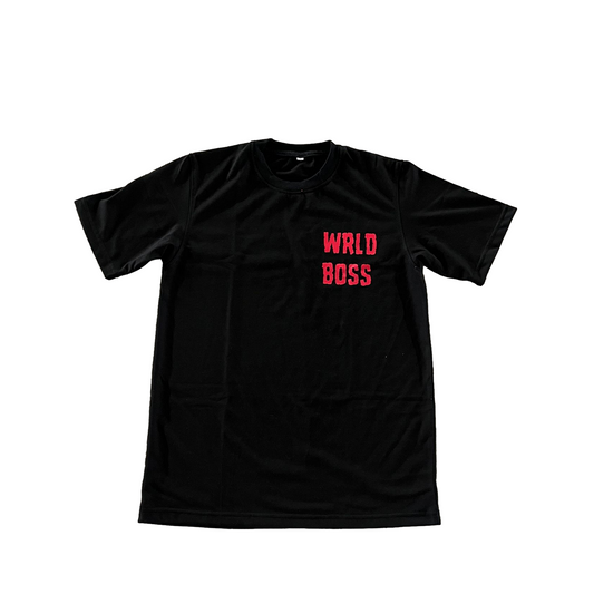 Black and Dark Pink Wrld Boss Tee (Tribute to Vybz Kartel)