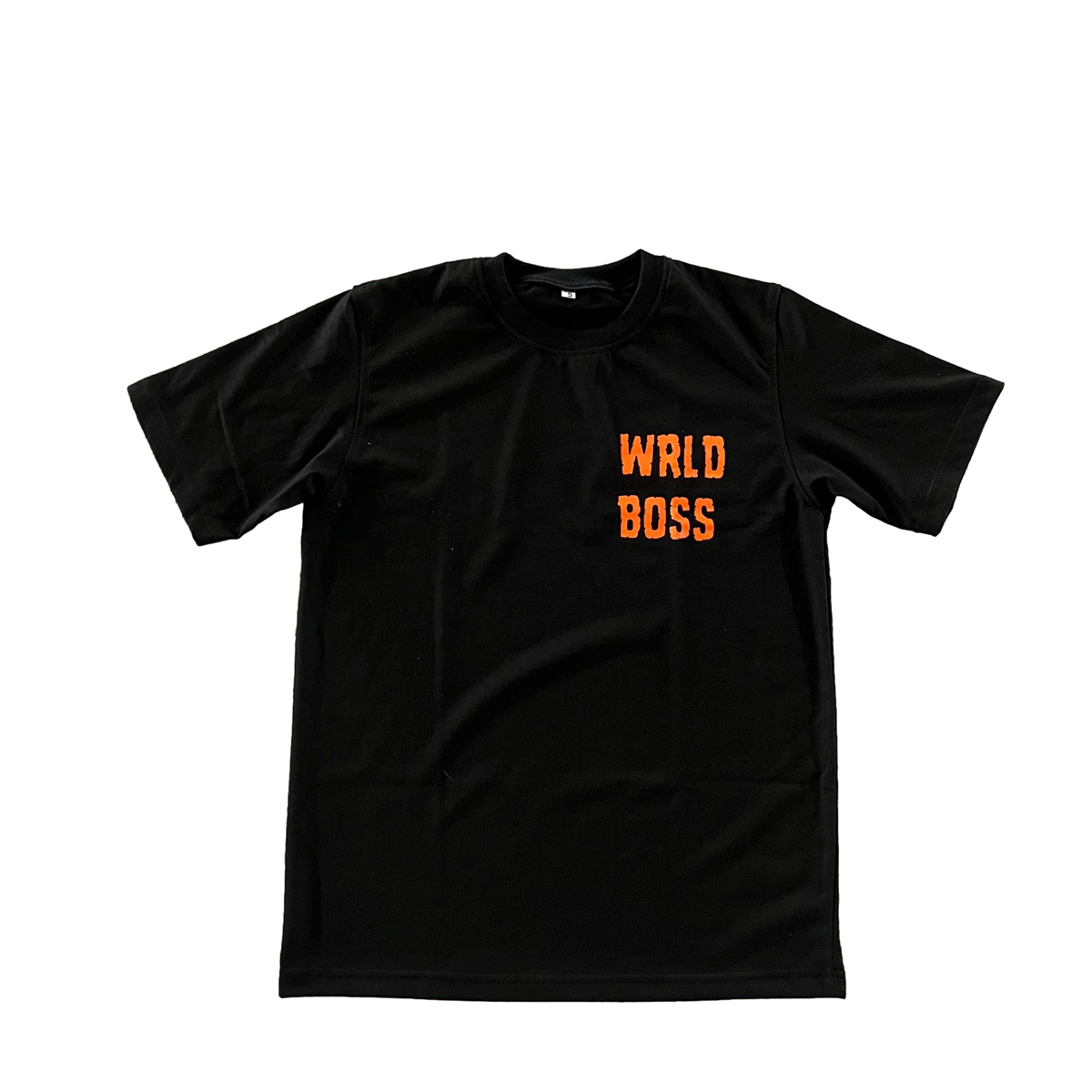 Black and Orange Wrld Boss Tee (Tribute to Vybz Kartel)