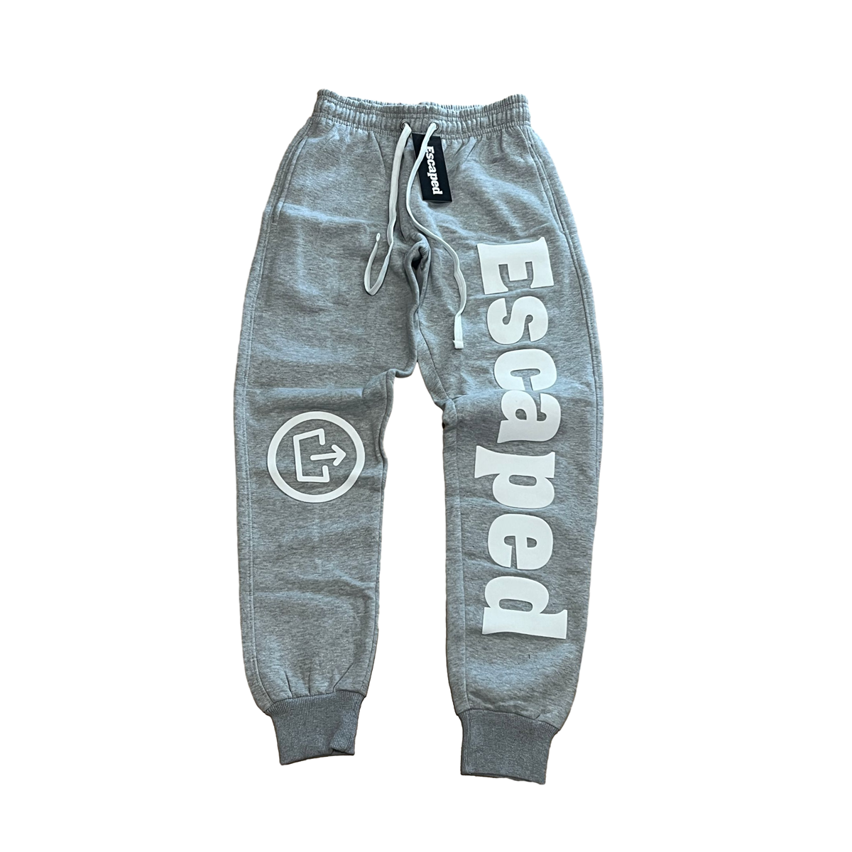 Grey & White Escaped Sweatpants (3D Print)