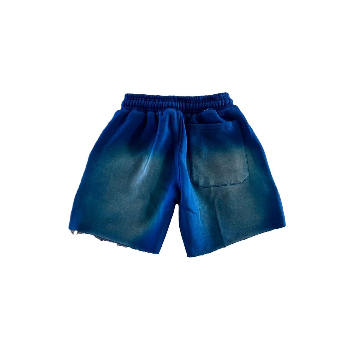 Blue Acid Wash Escaped "27" Shorts