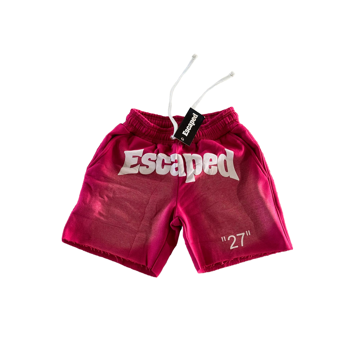 Pink Acid Wash Escaped "27" Shorts