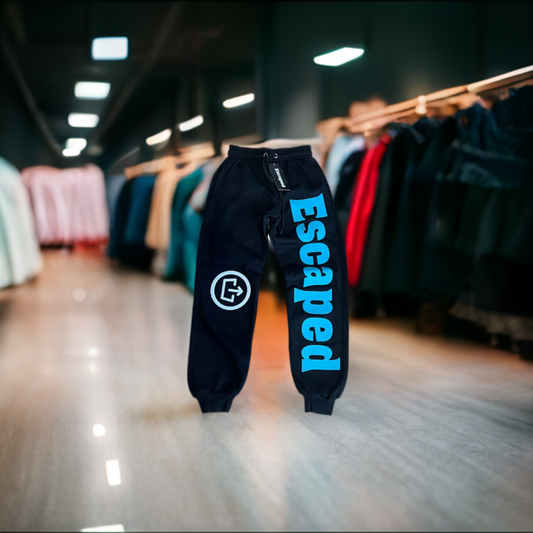 Black & Cyan Escaped Sweatpants (3D Print)